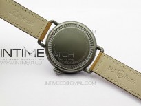 BR WW1-92 Satin-polished steel Case 1:1 Best Edition Black Dial Vintage Markers on Leather Strap MIYOTA 9015