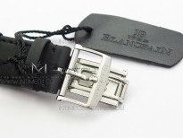 LEMAN 2850B SS 1:1 Best Edition Black Dial Numeral Markers on Black Rubber Strap Cal.6950