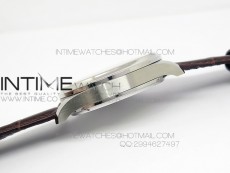 Portuguese Tourbillon SS AXF White Dial Gold Numbers moonphase on Brown Leather Strap