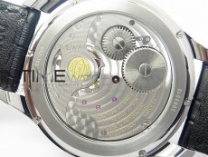 Portuguese Tourbillon SS AXF Gray Dial Sliver Numbers moonphase on Black Leather Strap