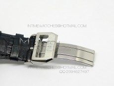 Portuguese Tourbillon SS AXF Gray Dial Gold Numbers moonphase on Black Leather Strap