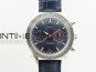 Speedmaster '57 Co-Axial OMF 1:1 Best Edition Blue Dial on Blue Leather Strap A9300