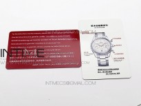 Speedmaster '57 Co-Axial OMF 1:1 Best Edition white Dial Blue markers on Blue Leather Strap A9300 (Free the leather strap)