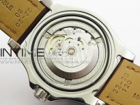 Colt Automatic 41mm SS White Textured Dial on Brown Leather Strap A2824