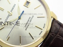 CLASSICO RG FK 1:1 Best Edition WHITE DIAL BLUE SECOND HAND ON BROWN LEATHER STRAP A2892