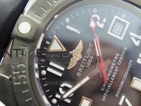 Avenger II Seawolf DLC V2 Best Edition Black Dial Numeral Markers Red Second Hand on Black Strap A2836(Free Brown Leather Strap