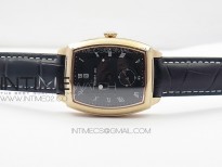 Heritage @12 date RG SWF Black Dial on Black Leather Strap A2824