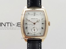 Heritage @12 date RG SWF White Dial on Black Leather Strap A2824