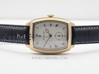 Heritage @12 date RG SWF White Dial on Black Leather Strap A2824