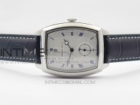 Heritage @12 date SS SWF White Dial Blue Numbers on Black Leather Strap A2824