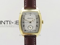 Heritage @12 date YG SWF White Dial on Brown Leather Strap A2824