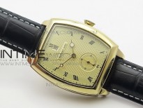 Heritage @12 date YG SWF Gold Dial on Black Leather Strap A2824