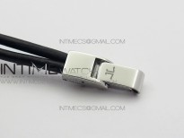 Reverso Ultra Thin Duoface SS SWF Gray Dial on Line Black Leather Strap Ronda Quartz