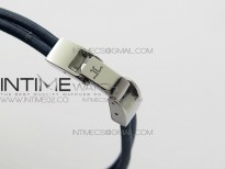 Reverso Ultra Thin Duoface SS SWF White Dial on Line Blue Leather Strap Ronda Quartz