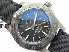 Avenger Seawolf DLC GF 1:1 Best Edition Black Dial on Black Nylon Strap A2824