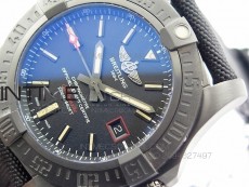 Avenger Seawolf DLC GF 1:1 Best Edition Black Dial on Black Nylon Strap A2824