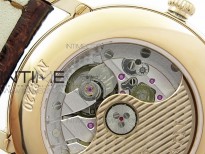 Villeret 6654 RG Complicated Function OMF 1:1 Best Edition White Dial on Brown Leather Strap A6654