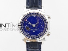 6102P Moon SS Blue Dial on Blue Leather Strap A240