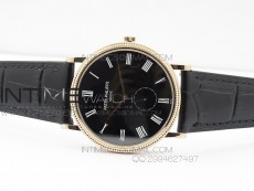 PP@6 RG Best Edition Black Dial on Black Leather Strap