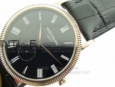 PP@6 RG Best Edition Black Dial on Black Leather Strap