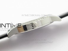 PP@6 SS Diamond Bezel Best Edition Black Dial on Black Leather Strap