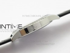 PP@6 SS Diamond Bezel Best Edition Black Dial on Black Leather Strap
