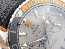 Planet Ocean Master Chronometer Chrono SS OM 1:1 Best Edition Gray Dial on Nylon Strap A9900