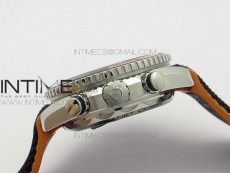 Planet Ocean Master Chronometer Chrono SS OM 1:1 Best Edition Gray Dial on Nylon Strap A9900