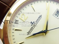Master Grande Ultra Thin 1548420 RG ZF 1:1 Best Edition White Dial on Black Leather Strap A899/1