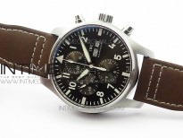Pilot Chrono IW377713 ZF 1:1 Best Edition Brown Dial on Brown Leather Strap A7750