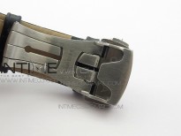 SpeedMaster MoonWatch SS V2 OMF 1:1 Best Edition Black Dial White Handset on Black Leather Strap A9300