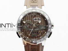 Executime 322 SS TWA 1:1 Best edition Brown Dial on Brown Rubber Strap Asian UN-32