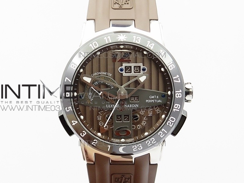 Executive Toro SS TWA 1:1 Best edition Brown Dial on Brown Rubber Strap Asian UN-32