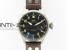 Big Pilot IW501004 TI ZF 1:1 Best Edition Black Dial on Brown Leather Strap A52110