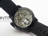 HTY DLC CYF white dial black Crown On Black Rubber Strap Asian movement like to HTY Cal.101