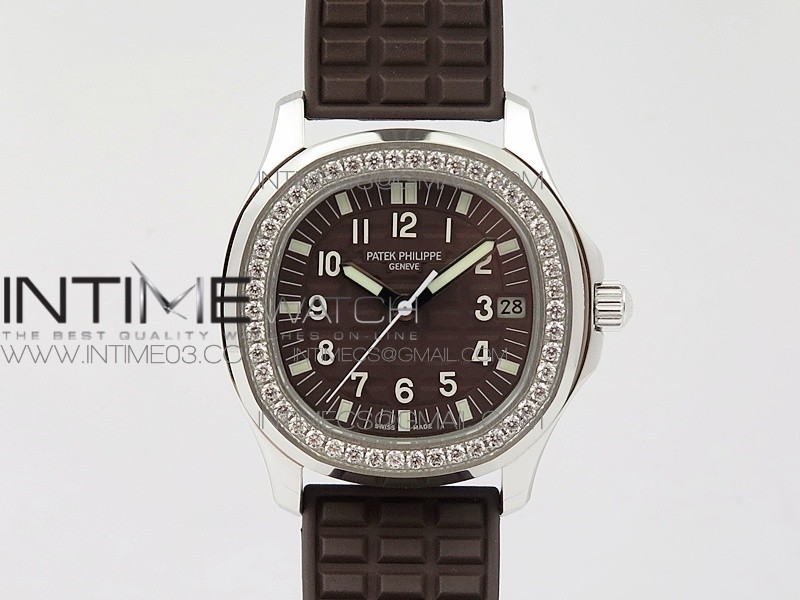 Aquanaut Jumbo 5069A SS Best Edition Brown Dial on Brown Rubber Strap Asain PP324CS(Free box)