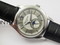 COMPLICATIONS SERIES Moonphase SS KMF White Dial on Black Leather Strap Cal.324