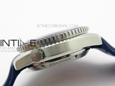Planet Ocean Master Chronometer Chrono SS OM 1:1 Best Edition Blue Dial on Blue Rubber Strap A9300