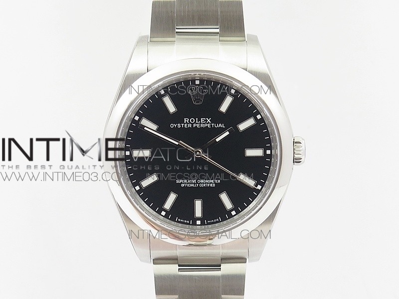 Oyster Perpetual 39mm 114300 BP 1:1 Best Edition Black Dial on SS Bracelet SA3132