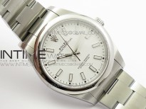 Oyster Perpetual 39mm 114300 BP 1:1 Best Edition White Dial on SS Bracelet SA3132