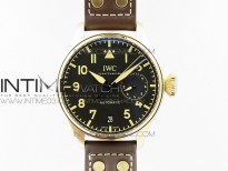 Big Pilot IW501005 Bronzo ZF 1:1 Best Edition Brown Dial Blue Numbers on Brown Leather Strap A52110