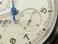 Portugieser Chrono Classic 42 IW390403 ZF 1:1 Best Edition White Dial Blue Hand on Black Leather Strap A7750