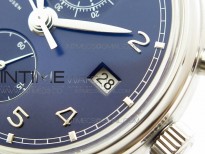 6Portugieser Chrono Classic 42 IW390406 ZF 1:1 Best Edition Blue Dial Blue Hand on Black Leather Strap A7750