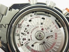 Planet Ocean Master Chronometer Chrono SS OM 1:1 Best Edition Black Dial Orange Numeral on SS Bracelet A9300