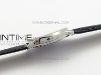 Ronde Solo de Cartier 29.5mm SS/Dia K11 1:1 Best Edition White Dial on Black Croco Leather Strap Ronda Quartz