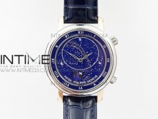 6104P Moon RG/SS Blue Dial on Blue Leather Strap A240 V2