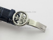 6104P Moon RG/SS Blue Dial on Blue Leather Strap A240 V2