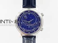 6104P Moon SS Blue Dial on Blue Leather Strap A240 V2