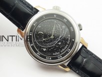 6104P Moon RG/SS Black Dial on Black Leather Strap A240 V2