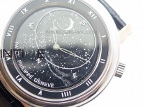 6104P Moon RG/SS Black Dial on Black Leather Strap A240 V2